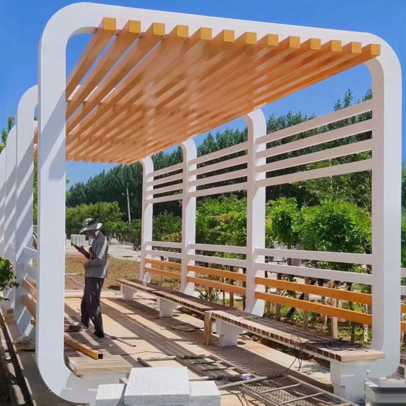 Kunstpergola i rustfritt stål